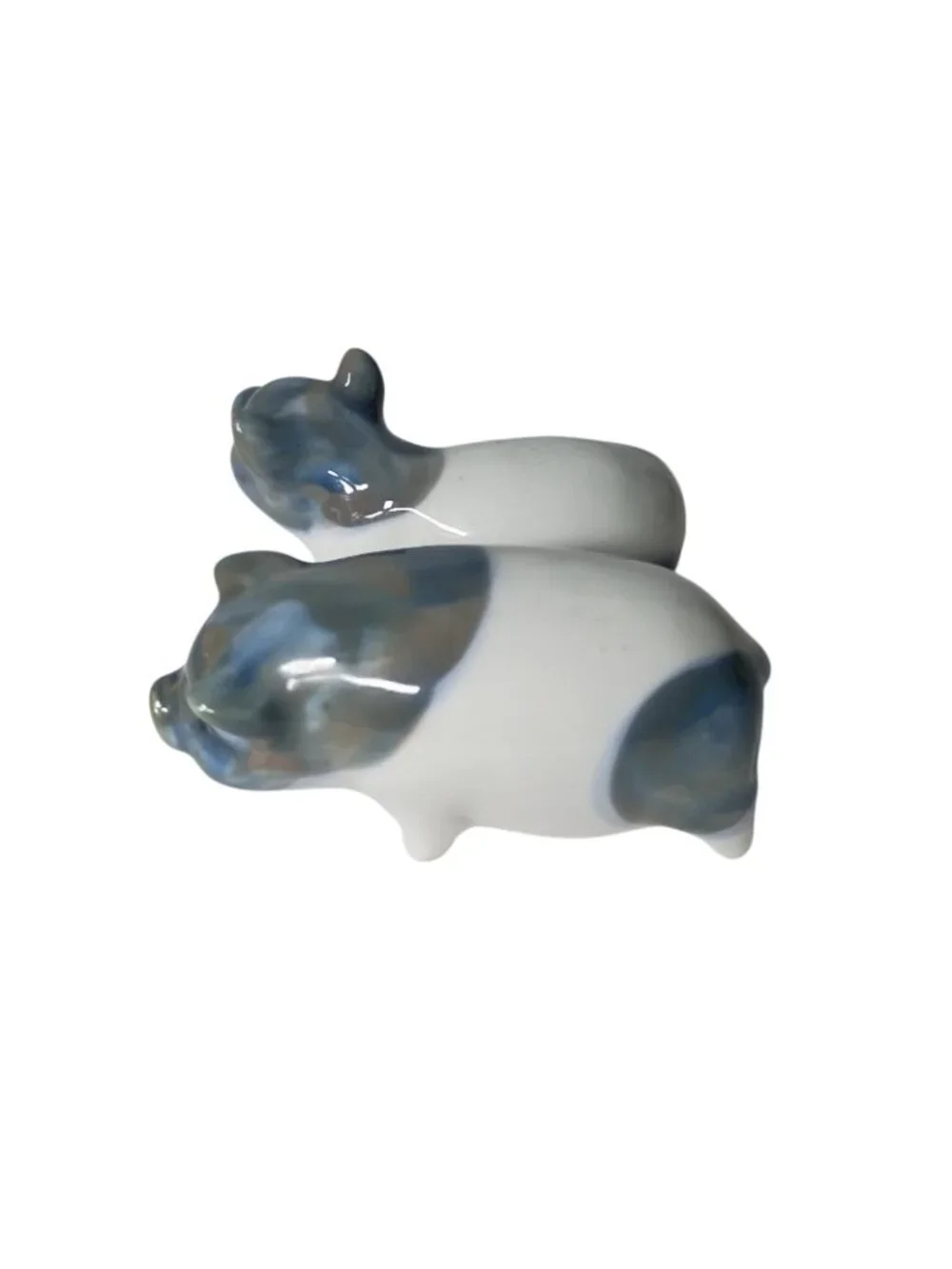 Vtg Otagiri OMC Porcelain Spotted Pig Salt Pepper Shakers Farmhouse No Stoppers